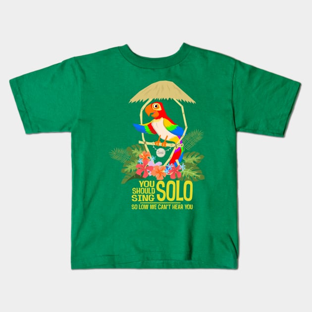 Tiki Room Sing Solo Kids T-Shirt by Radical Rad